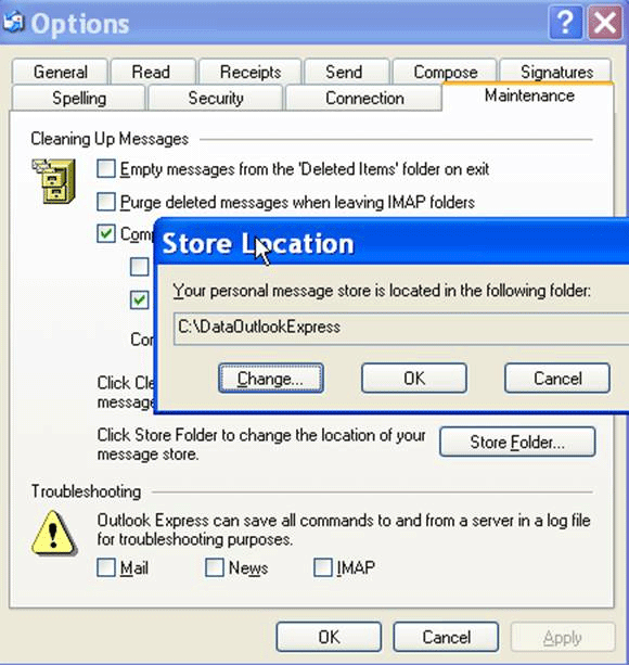 Figure: Store Location Folder