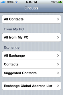 Figure: Bad example - I can't see how many contacts I have on "contact groups" screen :(