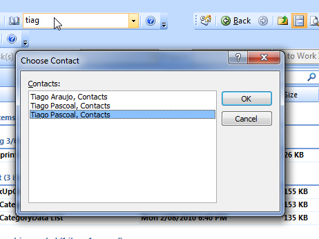 Figure: When opening a contact, support multiple selection
