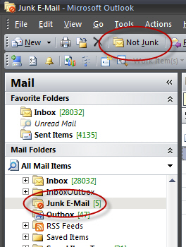 Figure: We need another folder "Junk Newsletters" and button "Not a Subscribed Newsletter"