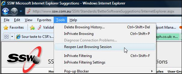 Figure: I want to open more than the last browsing session